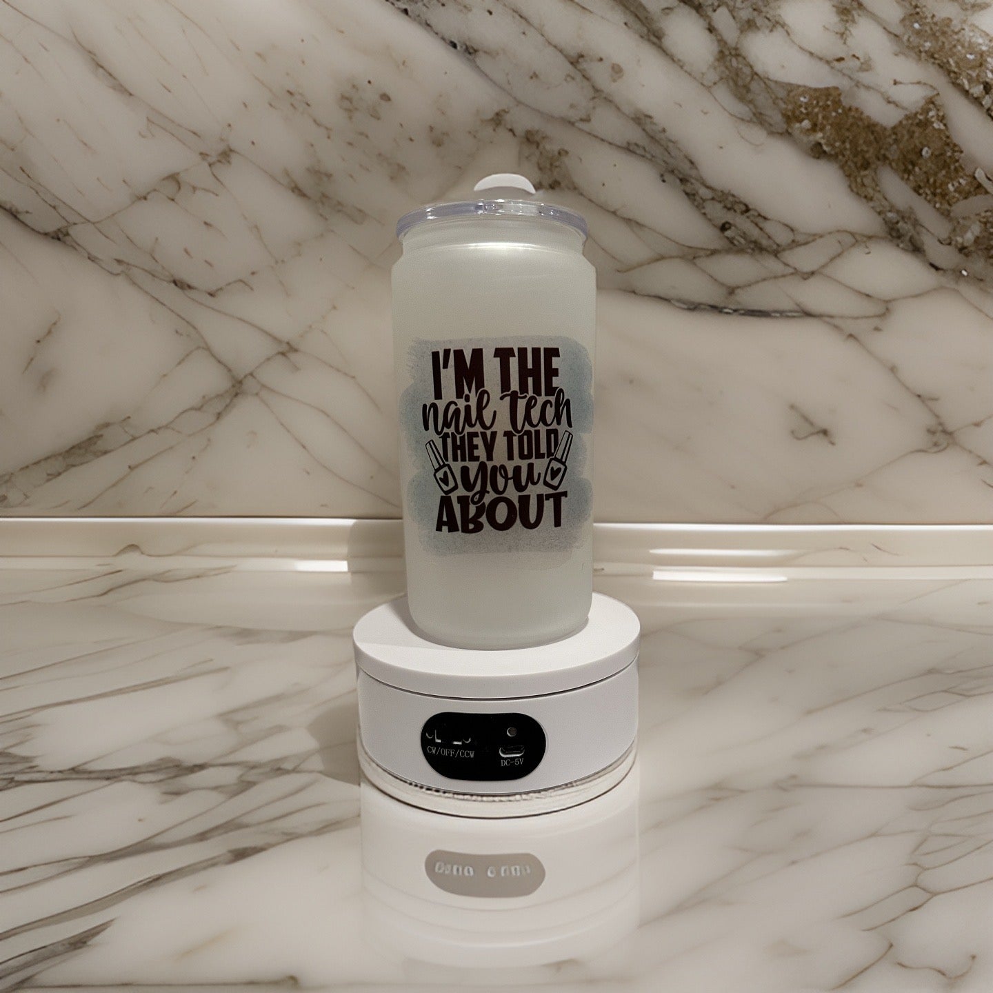 Personalized Glass Beer Can